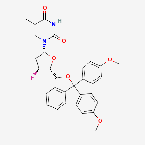 molecular formula C31H31FN2O6 B563765 3'-Deoxy-3'-fluoro-5'-O-(4,4'-dimethoxytrityl)thymidine CAS No. 290371-78-7