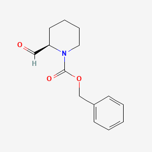 molecular formula C14H17NO3 B563766 (R)-N-苄氧羰基-2-哌啶甲醛 CAS No. 1068012-41-8