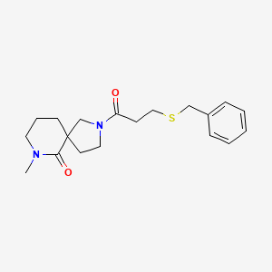 molecular formula C19H26N2O2S B5637670 2-[3-(benzylthio)propanoyl]-7-methyl-2,7-diazaspiro[4.5]decan-6-one 