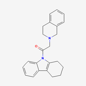 molecular formula C23H24N2O B5637703 9-(3,4-dihydro-2(1H)-isoquinolinylacetyl)-2,3,4,9-tetrahydro-1H-carbazole 
