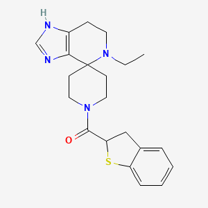 molecular formula C21H26N4OS B5637720 1'-(2,3-dihydro-1-benzothien-2-ylcarbonyl)-5-ethyl-1,5,6,7-tetrahydrospiro[imidazo[4,5-c]pyridine-4,4'-piperidine] 