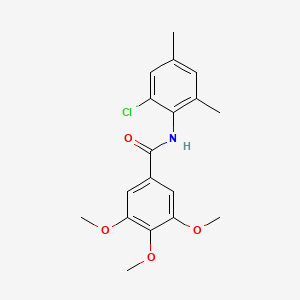 molecular formula C18H20ClNO4 B5637757 N-(2-chloro-4,6-dimethylphenyl)-3,4,5-trimethoxybenzamide 