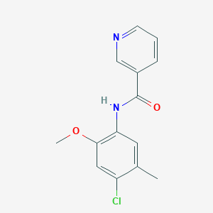molecular formula C14H13ClN2O2 B5637773 N-(4-chloro-2-methoxy-5-methylphenyl)nicotinamide 