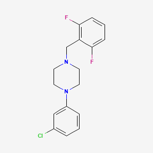 molecular formula C17H17ClF2N2 B5637774 1-(3-chlorophenyl)-4-(2,6-difluorobenzyl)piperazine 
