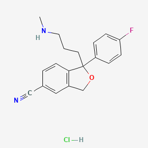 molecular formula C19H20ClFN2O B563781 去甲西酞普兰盐酸盐 CAS No. 97743-99-2