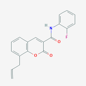molecular formula C19H14FNO3 B5637860 8-allyl-N-(2-fluorophenyl)-2-oxo-2H-chromene-3-carboxamide 