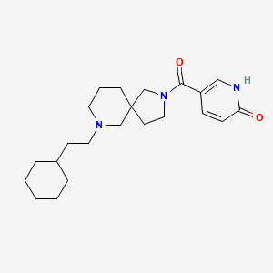 molecular formula C22H33N3O2 B5637863 5-{[7-(2-cyclohexylethyl)-2,7-diazaspiro[4.5]dec-2-yl]carbonyl}-2-pyridinol 