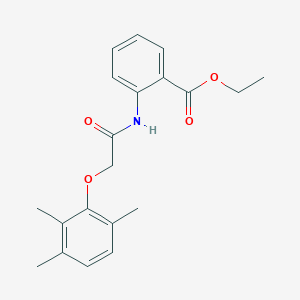 molecular formula C20H23NO4 B5637869 ethyl 2-{[(2,3,6-trimethylphenoxy)acetyl]amino}benzoate 