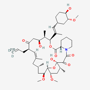 molecular formula C44H69NO12 B563788 FK-506-13C,D2（主要）（他克莫司）（>85%） CAS No. 1356841-89-8