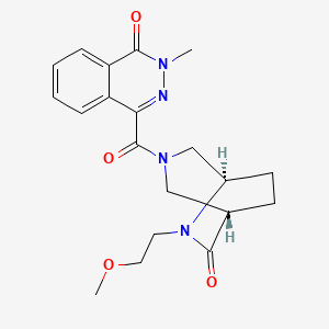 molecular formula C20H24N4O4 B5637917 4-{[(1S*,5R*)-6-(2-methoxyethyl)-7-oxo-3,6-diazabicyclo[3.2.2]non-3-yl]carbonyl}-2-methylphthalazin-1(2H)-one 