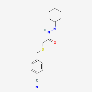 2-[(4-cyanobenzyl)thio]-N'-cyclohexylideneacetohydrazide