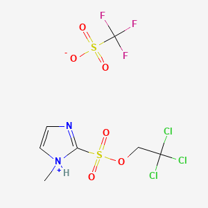 molecular formula C7H8Cl3F3N2O6S2 B563793 2,2,2-trichloroethyl 1-methyl-1H-imidazol-1-ium-2-sulfonate;trifluoromethanesulfonate CAS No. 903587-97-3