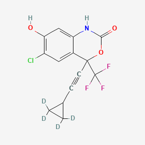 molecular formula C14H9ClF3NO3 B563797 rac 7-Hydroxy Efavirenz-d4 (Major) CAS No. 1189857-89-3