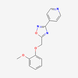 molecular formula C15H13N3O3 B5637971 4-{5-[(2-methoxyphenoxy)methyl]-1,2,4-oxadiazol-3-yl}pyridine 