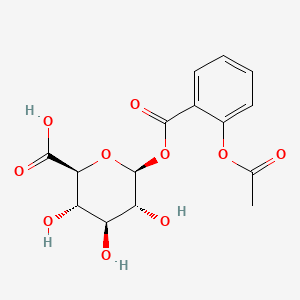 molecular formula C15H16O10 B563799 乙酰水杨酸酰基-β-D-葡萄糖醛酸苷 CAS No. 24719-72-0