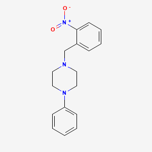 molecular formula C17H19N3O2 B5637995 1-(2-硝基苄基)-4-苯基哌嗪 