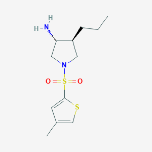 molecular formula C12H20N2O2S2 B5638002 (3R*,4S*)-1-[(4-methyl-2-thienyl)sulfonyl]-4-propylpyrrolidin-3-amine 