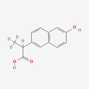 molecular formula C13H12O3 B563802 外消旋 O-去甲基萘普生-d3 CAS No. 1122399-99-8