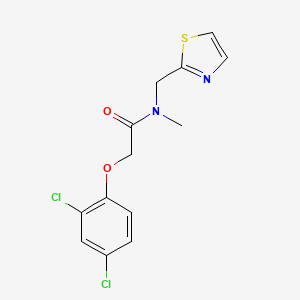 molecular formula C13H12Cl2N2O2S B5638040 2-(2,4-dichlorophenoxy)-N-methyl-N-(1,3-thiazol-2-ylmethyl)acetamide 