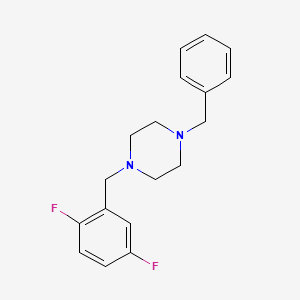 molecular formula C18H20F2N2 B5638071 1-benzyl-4-(2,5-difluorobenzyl)piperazine 