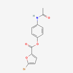 molecular formula C13H10BrNO4 B5638073 4-(acetylamino)phenyl 5-bromo-2-furoate 