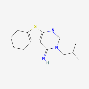 molecular formula C14H19N3S B5638076 3-isobutyl-5,6,7,8-tetrahydro[1]benzothieno[2,3-d]pyrimidin-4(3H)-imine 