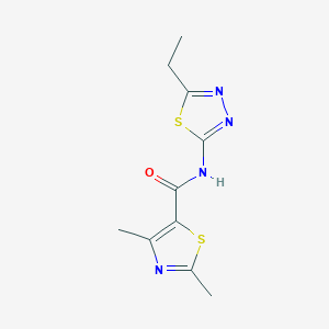 molecular formula C10H12N4OS2 B5638082 N-(5-ethyl-1,3,4-thiadiazol-2-yl)-2,4-dimethyl-1,3-thiazole-5-carboxamide 