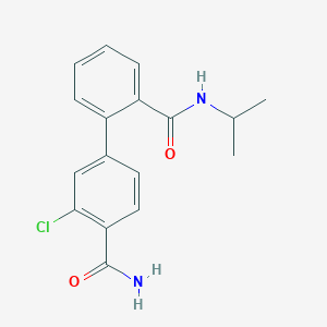 molecular formula C17H17ClN2O2 B5638087 3'-chloro-N~2~-isopropylbiphenyl-2,4'-dicarboxamide 