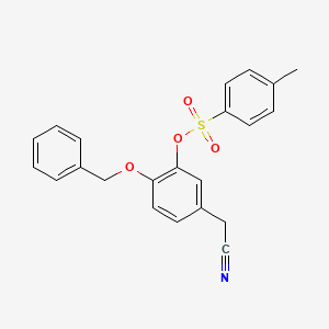 B563809 3-Tosyloxy-4-benzyloxybenzyl cyanide CAS No. 65615-26-1