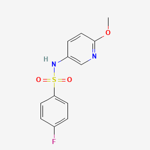 molecular formula C12H11FN2O3S B5638093 4-fluoro-N-(6-methoxy-3-pyridinyl)benzenesulfonamide 