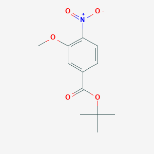 molecular formula C12H15NO5 B056381 叔丁基3-甲氧基-4-硝基苯甲酸酯 CAS No. 123330-91-6
