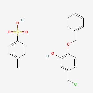 molecular formula C21H19ClO4S B563810 5-(Chloromethyl)-2-(phenylmethoxy)phenol 4-methylbenzenesulfonate CAS No. 65615-25-0