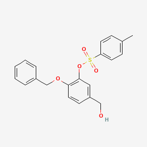 molecular formula C21H20O5S B563811 4-(苄氧基)-3-羟基苄醇 3-对甲苯磺酸酯 CAS No. 65615-21-6