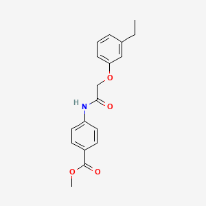 molecular formula C18H19NO4 B5638110 methyl 4-{[(3-ethylphenoxy)acetyl]amino}benzoate 