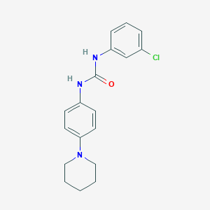 molecular formula C18H20ClN3O B5638150 N-(3-chlorophenyl)-N'-[4-(1-piperidinyl)phenyl]urea 