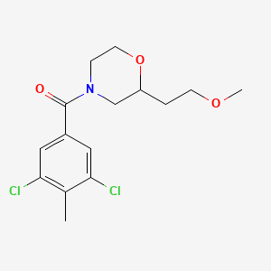 molecular formula C15H19Cl2NO3 B5638168 4-(3,5-dichloro-4-methylbenzoyl)-2-(2-methoxyethyl)morpholine 