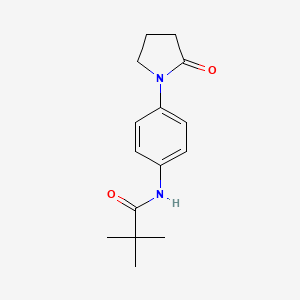 molecular formula C15H20N2O2 B5638193 2,2-dimethyl-N-[4-(2-oxo-1-pyrrolidinyl)phenyl]propanamide 