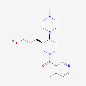 molecular formula C20H32N4O2 B5638194 3-{(3R*,4S*)-4-(4-methylpiperazin-1-yl)-1-[(4-methylpyridin-3-yl)carbonyl]piperidin-3-yl}propan-1-ol 