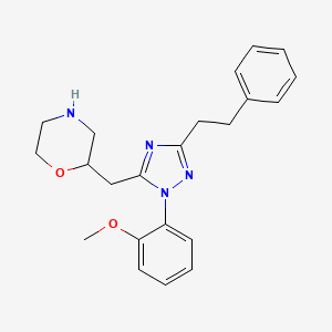 molecular formula C22H26N4O2 B5638234 2-{[1-(2-methoxyphenyl)-3-(2-phenylethyl)-1H-1,2,4-triazol-5-yl]methyl}morpholine 