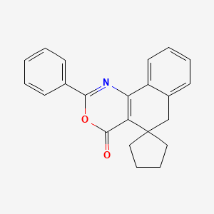 molecular formula C22H19NO2 B5638256 2'-phenylspiro[cyclopentane-1,5'-naphtho[1,2-d][1,3]oxazin]-4'(6'H)-one 
