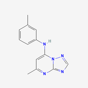 molecular formula C13H13N5 B5638274 5-甲基-N-(3-甲基苯基)[1,2,4]三唑并[1,5-a]嘧啶-7-胺 