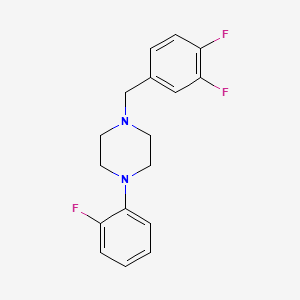 molecular formula C17H17F3N2 B5638314 1-(3,4-difluorobenzyl)-4-(2-fluorophenyl)piperazine 