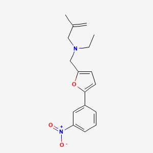 molecular formula C17H20N2O3 B5638323 N-ethyl-2-methyl-N-{[5-(3-nitrophenyl)-2-furyl]methyl}-2-propen-1-amine 