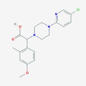 molecular formula C19H22ClN3O3 B5638328 [4-(5-chloropyridin-2-yl)piperazin-1-yl](4-methoxy-2-methylphenyl)acetic acid 