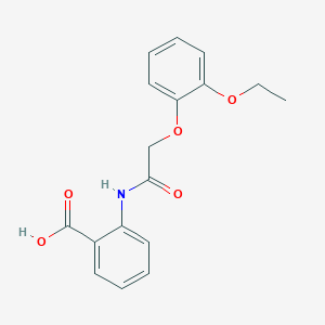 molecular formula C17H17NO5 B5638344 2-{[(2-ethoxyphenoxy)acetyl]amino}benzoic acid 