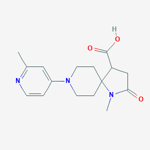 molecular formula C16H21N3O3 B5638364 1-methyl-8-(2-methylpyridin-4-yl)-2-oxo-1,8-diazaspiro[4.5]decane-4-carboxylic acid 