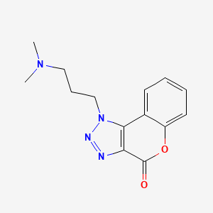 molecular formula C14H16N4O2 B5638379 1-[3-(dimethylamino)propyl]chromeno[3,4-d][1,2,3]triazol-4(1H)-one 