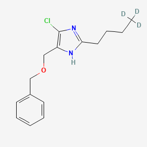 molecular formula C15H19ClN2O B563840 2-Butyl-d3-4-chloro-5-benzyloxymethyl-1H-imidazole CAS No. 1189919-69-4