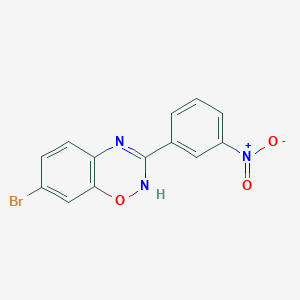 molecular formula C13H8BrN3O3 B5638477 7-bromo-3-(3-nitrophenyl)-4H-1,2,4-benzoxadiazine 