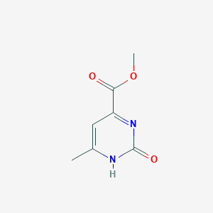 molecular formula C7H8N2O3 B056385 甲基2-羟基-6-甲基嘧啶-4-羧酸酯 CAS No. 89694-11-1